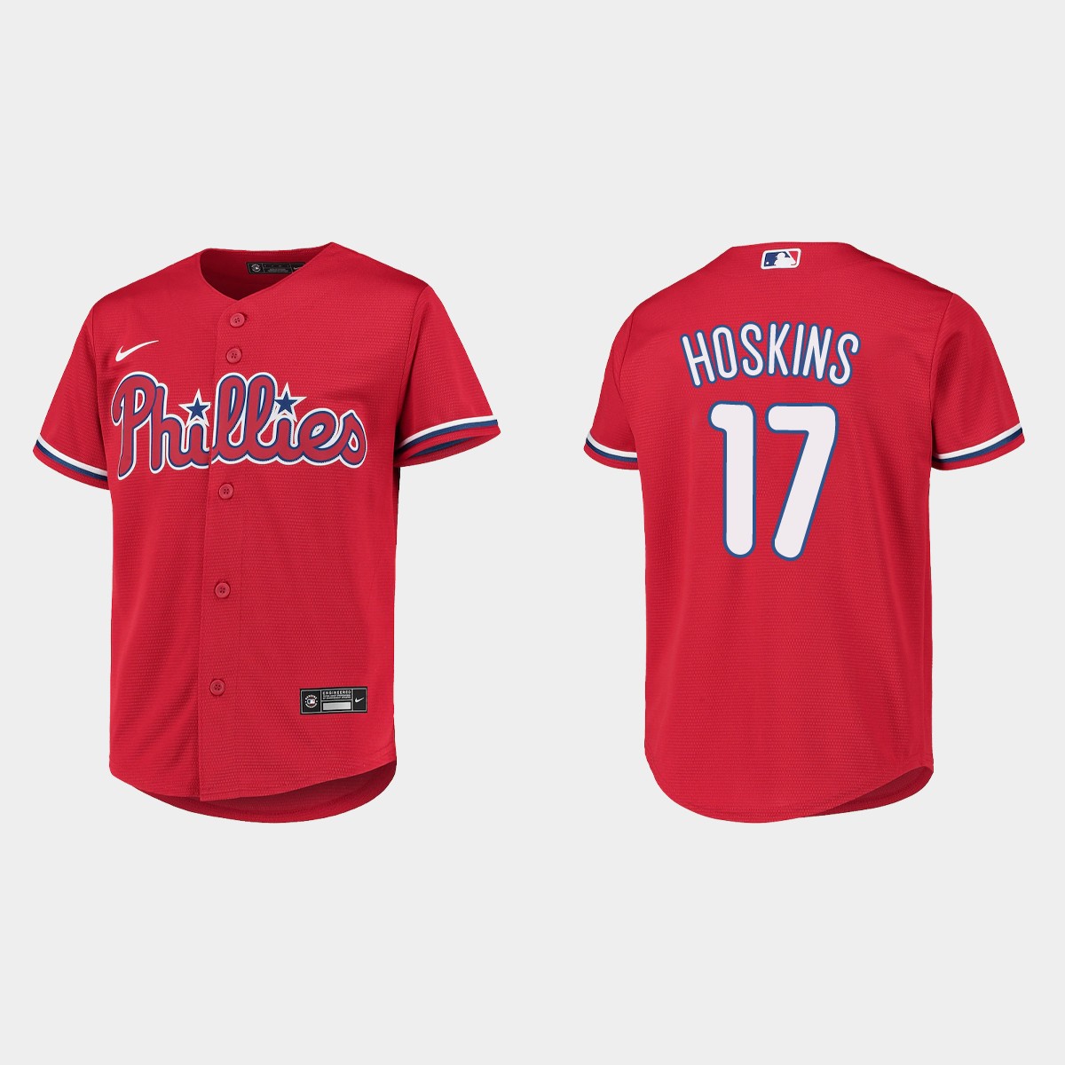 Youth Philadelphia Phillies Rhys Hoskins Red Jersey