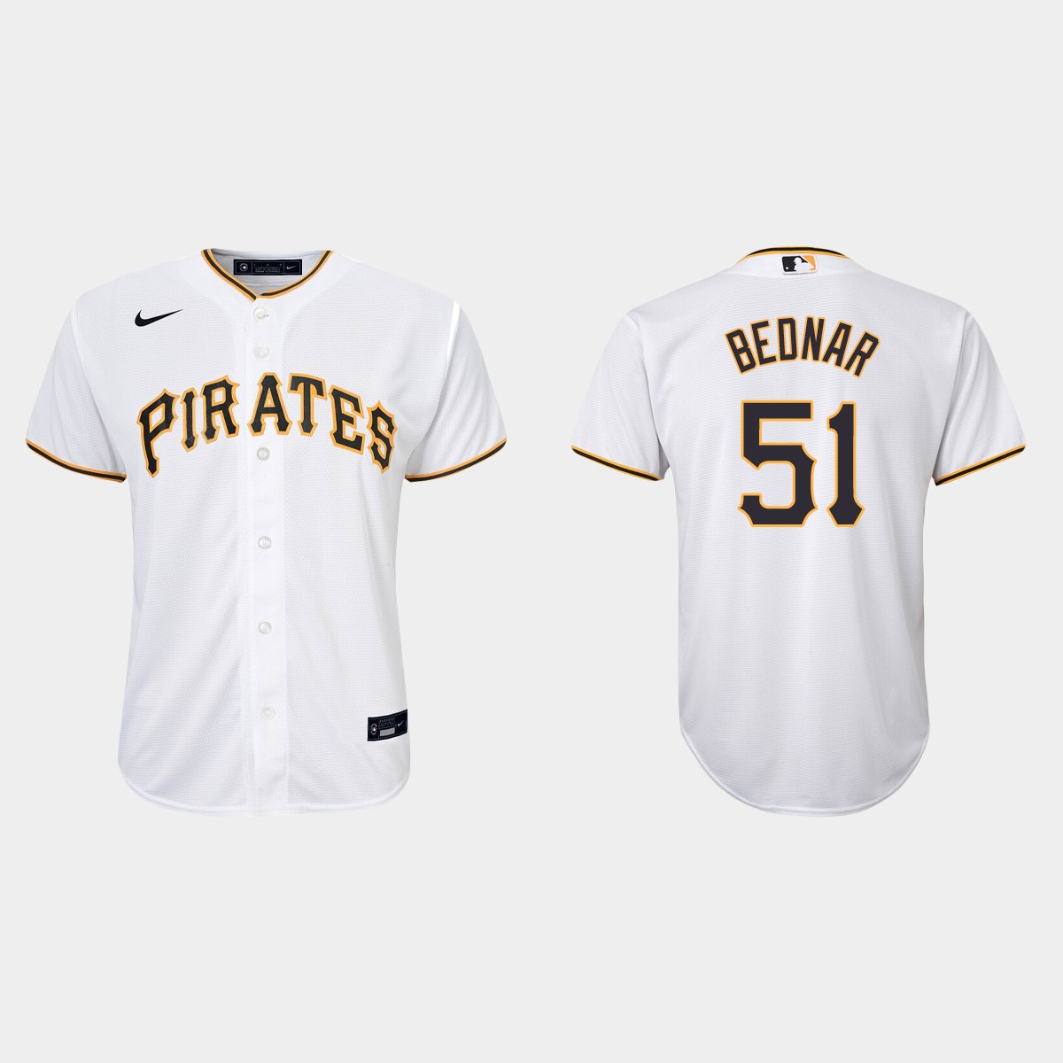 Youth Pittsburgh Pirates David Bednar White Home Jersey