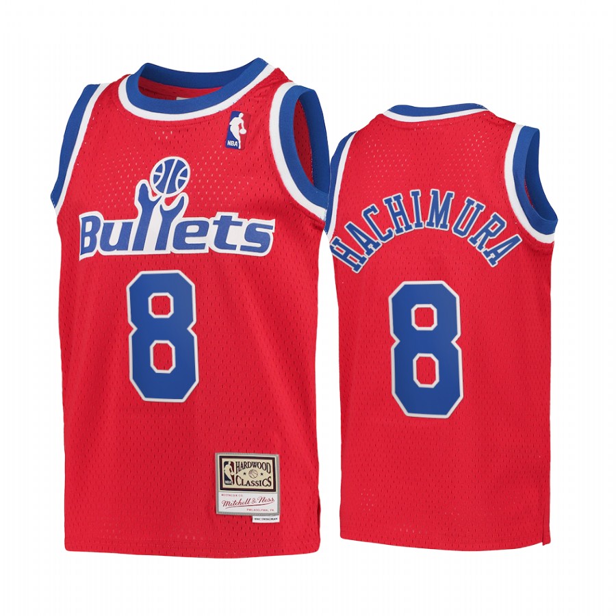 Youth Rui Hachimura Washington Wizards Kids Red Hardwood Classics Jersey