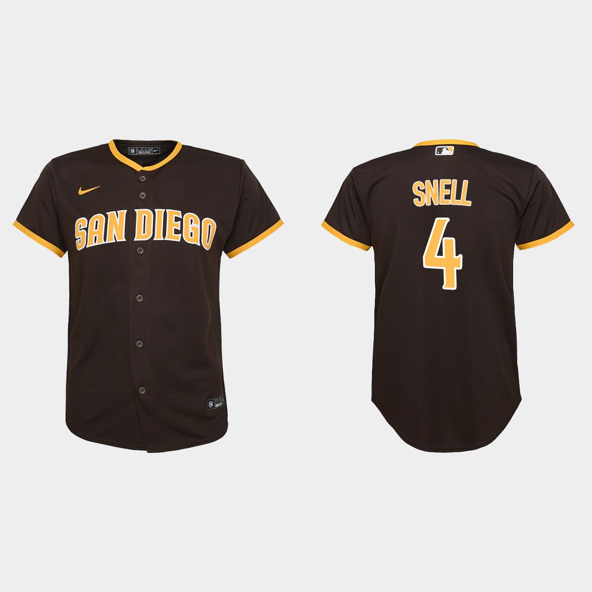 Youth San Diego Padres #4 Blake Snell Brown Road Player Jersey