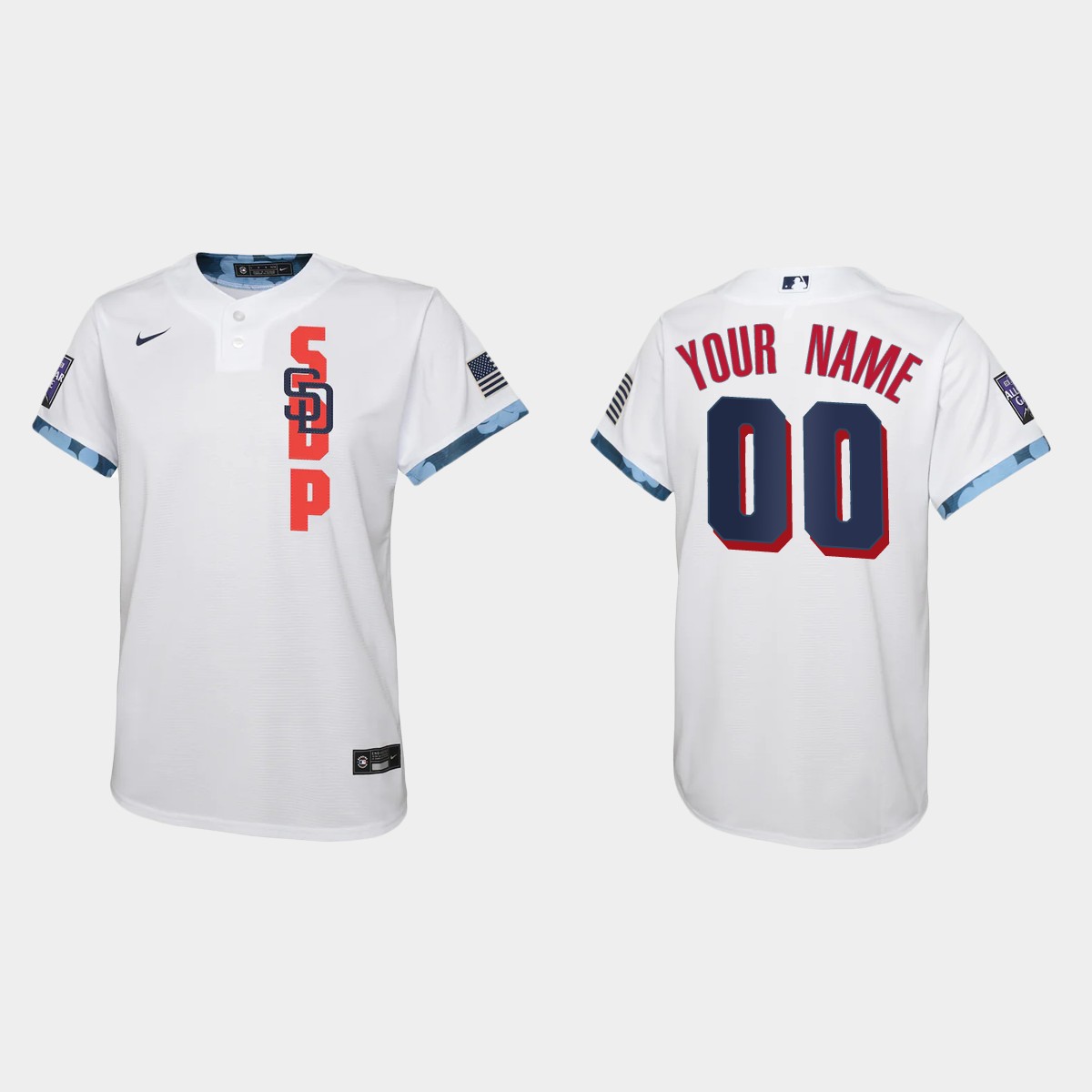 Youth San Diego Padres Custom White All-Star Game Jersey