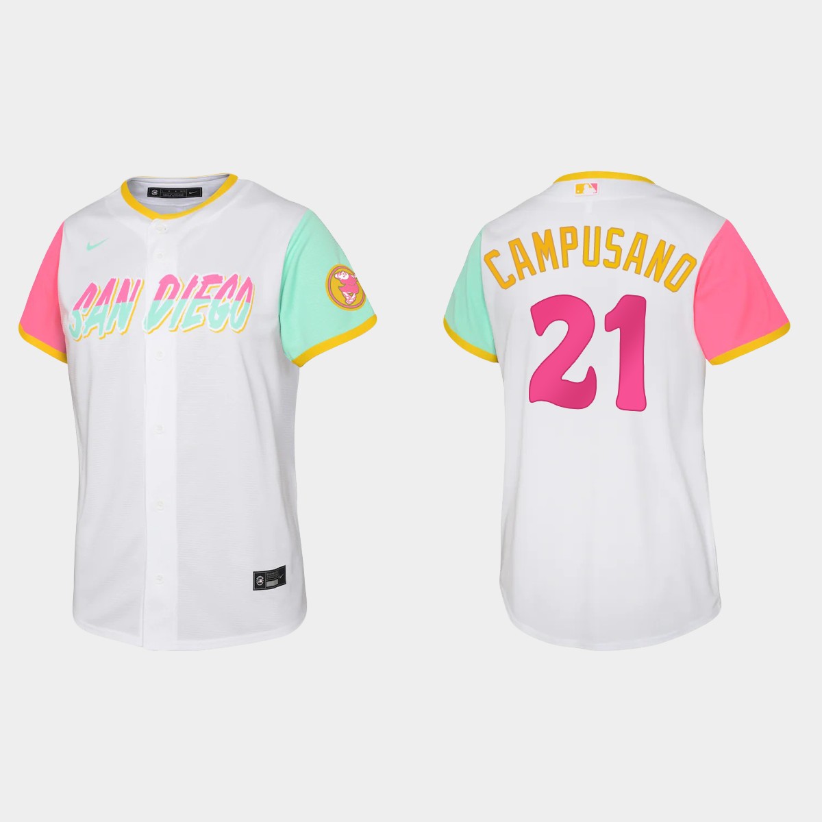 Youth San Diego Padres Luis Campusano White City Connect Jersey