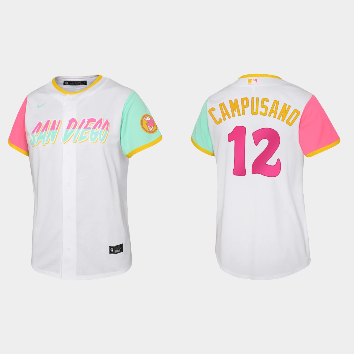 Youth San Diego Padres Luis Campusano White City Connect Jersey