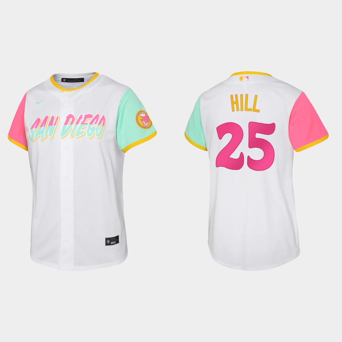 Youth San Diego Padres Tim Hill White City Connect Jersey