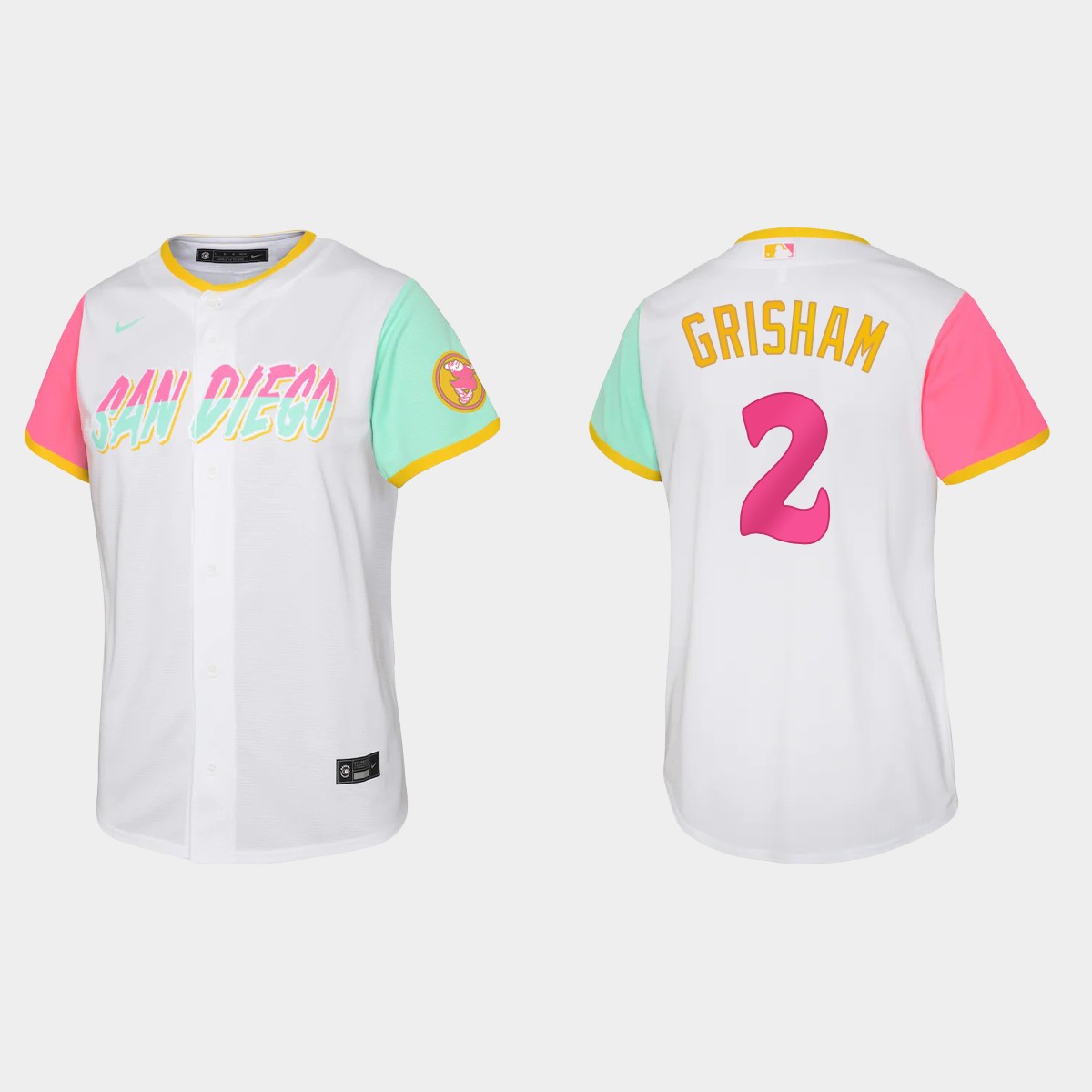 Youth San Diego Padres Trent Grisham White City Connect Jersey
